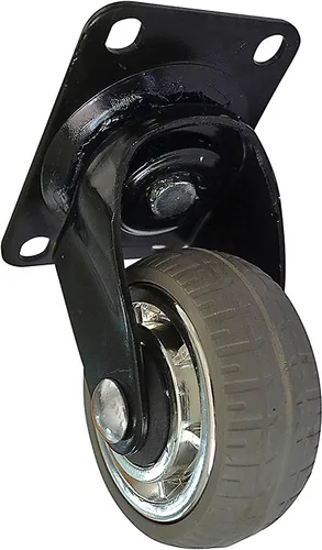 Miniatura 2 de Shepherd - Ruedas giratorias de 4 pulgadas, capacidad total, de alta resistencia, con ruedas de goma suave que no dejan marcas, ruedas giratorias