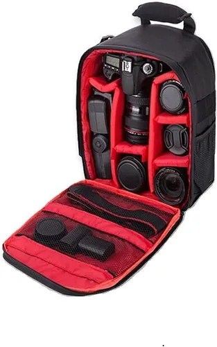 Mochila impermeable para cámara SLR/DSLR, bolsa de hombro, estuche de viaje para lentes digitales Canon Nikon Sony (mediano, verde)