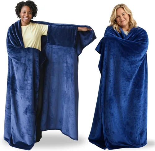 Super Blanky Wearable Blankets for Women and Men, Graduation Day Gift for Her, Fathers Day Gift, Wife Birthday Gifts Ideas Azul Aurora