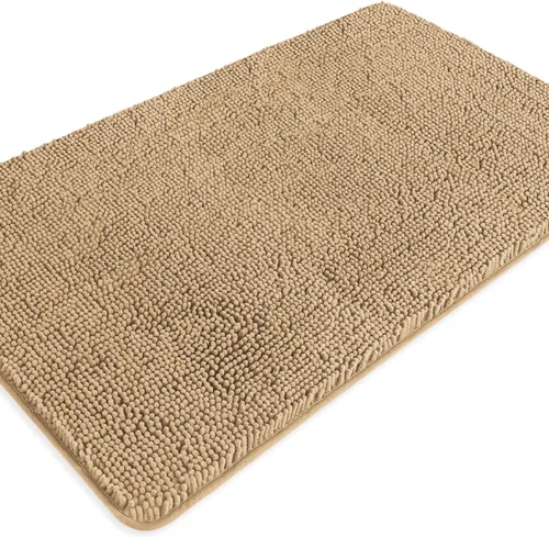 Miniatura 505 de Alfombra de baño pequeña de 12 x 18 pulgadas, lavable y absorbente, antideslizante, alfombra de baño de felpilla gruesa y suave para baño, ducha
