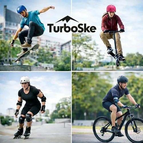 Miniatura 6 de Casco de patineta, casco BMX, casco multideporte, casco de bicicleta para niños, jóvenes, hombres, mujeres Negro