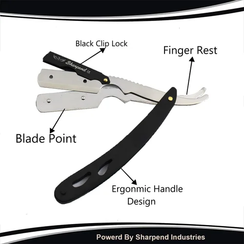 Miniatura 4 de Sharpend Maquinilla de afeitar recta profesional para hombres Hecho a mano de acero inoxidable Kit de maquinilla de afeitar recta afeitadora