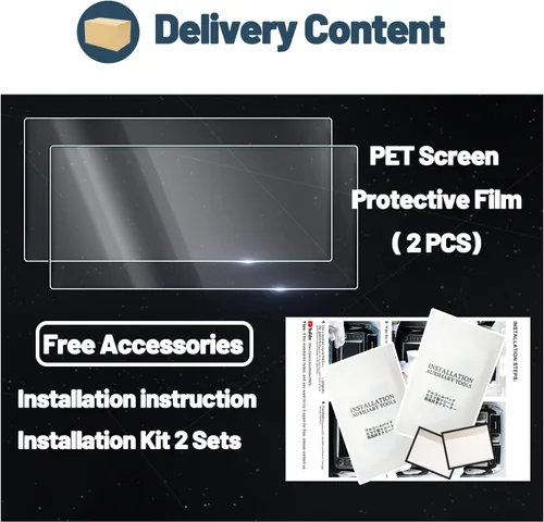 Miniatura 6 de Ruiya Protector de pantalla para Porsche Taycan de 10.9 pulgadas, accesorios para Porsche Taycan, 2 unidades, películas de navegación de plástico