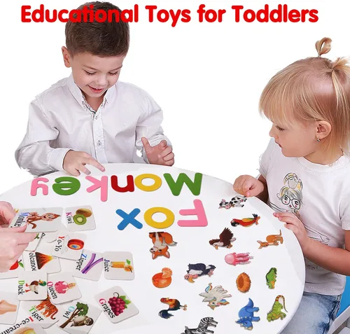 Miniatura 3 de Craftstory 130 piezas de juguetes de aprendizaje del alfabeto, letras de fieltro, tablero Montessori para niños pequeños con tarjetas didácticas