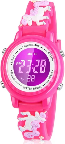 Miniatura 56 de Relojes LED impermeables para niños con alarma, juguetes para niños, regalos para niñas de 3 a 10 años