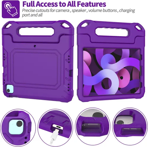 Miniatura 6 de Funda para iPad Air de 5ª y 4ª generación, iPad Air de 10.9 pulgadas 2022/2020 con protector de pantalla, funda protectora para iPad Pro 11 con asa