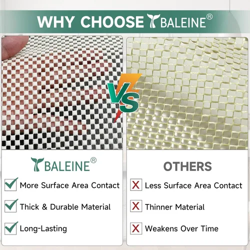 Miniatura 3 de BALEINE Almohadilla antideslizante para alfombra con agarre para suelos de madera dura, alfombrilla antideslizante extra gruesa debajo