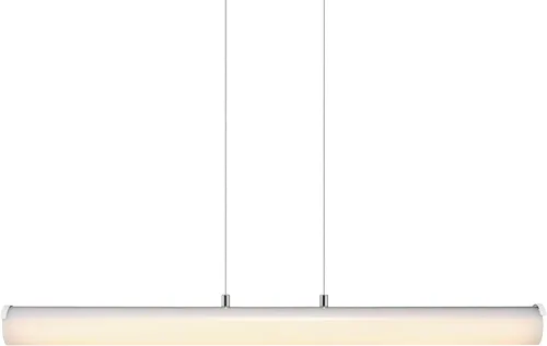 GLOBE Calypso eléctrico 20W integrado LED colgante iluminación, cromo, pantalla acrílica esmerilada, 1700 lúmenes, blanco cálido 3000 Kelvin, 80 CRI
