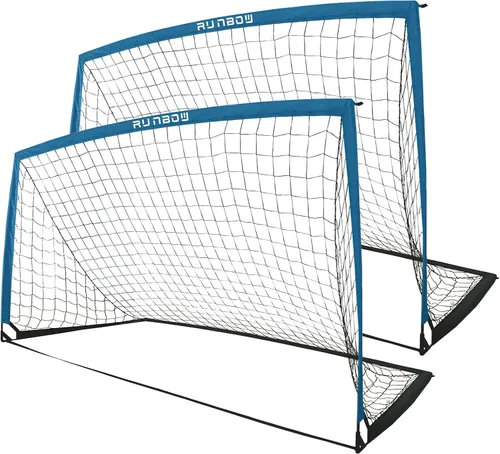 Portería de fútbol infantil de 9 x 5 pies con bolsa de transporte, red de fútbol plegable portátil para entrenamiento en el patio trasero, uso en