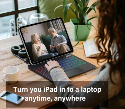 Miniatura 7 de Touchpad - Funda de teclado mágico para Samsung Galaxy Tab S10 Lite/S10 FE/S9 FE 5G 10.9 pulgadas/Tab S9 S8 S711 pulgadas, cubierta magnética