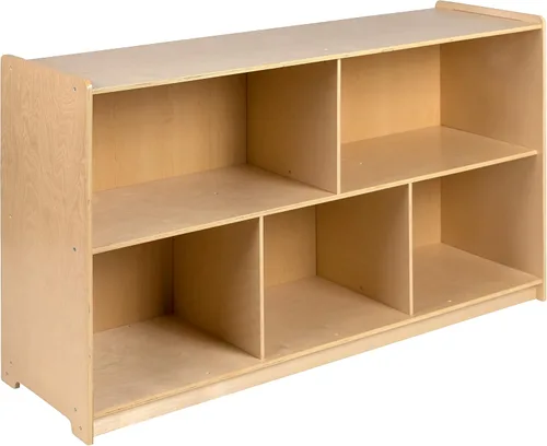 Miniatura 18 de Flash Furniture Hercules - Armario de madera de 2 secciones para el aula escolar para uso comercial o doméstico, seguro, diseño apto para niños, 24