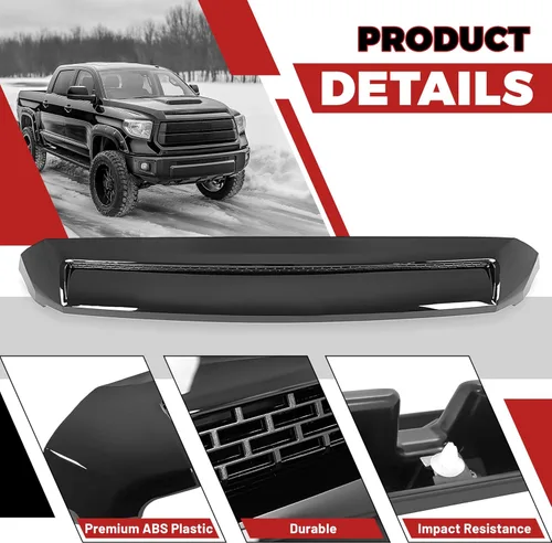 Miniatura 3 de HECASA Toma de Aire del Capó Compatible con Toyota Tundra 2014-2021 Repuesto para 761800C030 TO1231102 REPT133702 Parrilla Delantera Negra Superior