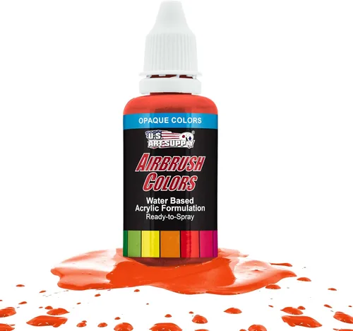 Miniatura 30 de U.S. Art Supply Opaque Lake Blue - Pintura acrílica para aerógrafo con efectos especiales, 8 onzas, lista para rociar, pintura con pincel de aire a