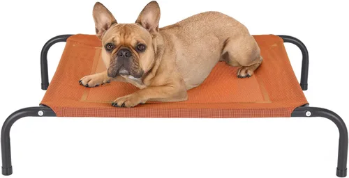 Miniatura 13 de FurHaven Cunas elevadas para mascotas – Hamaca de malla de nailon refrescante y transpirable para perros pequeños y gatos, fácil de montar, duradera