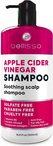 Miniatura 3 de BELLISSO Champú y acondicionador de vinagre de sidra de manzana con ingredientes naturales, anticaspa, hidratante, nutritivo, brillo, calmante, sin