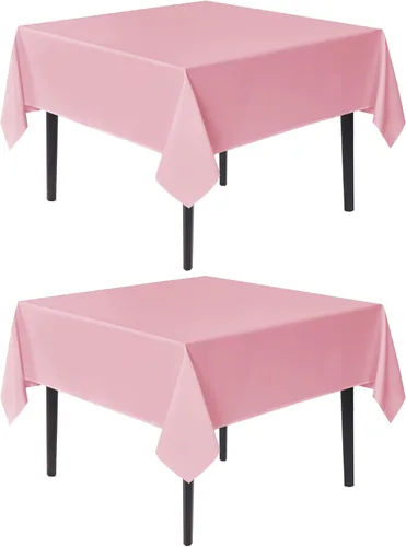 Miniatura 26 de Sancua Manteles cuadrados pequeños de 36x36 pulgadas - Mantel beige para mesas cuadradas o redondas, mantel de poliéster lavable para mesas