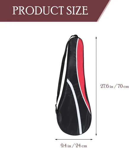 Miniatura 4 de Toddmomy Mochila para niños, 1 bolsa de tenis para raqueta, bolsas de tenis ligeras, bolsa de tenis de raqueta de bádminton con correa ajustable