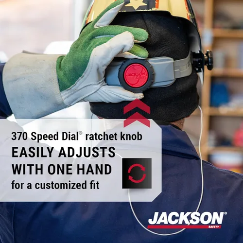 Miniatura 4 de Casco de soldadura Jackson Safety Insight, con auto oscurecimiento (46101), HaloX, ADF, con estampa Stars & Scars