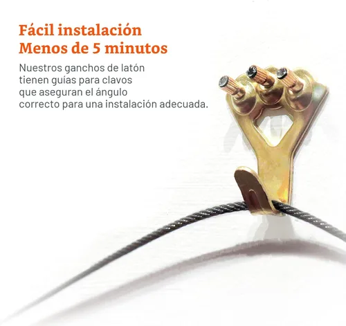 Miniatura 7 de Perchas de fotos de 100 libras, paquete de 10 con clavos, ganchos para colgar cuadros, accesorios para colgar cuadros, ganchos o colgadores