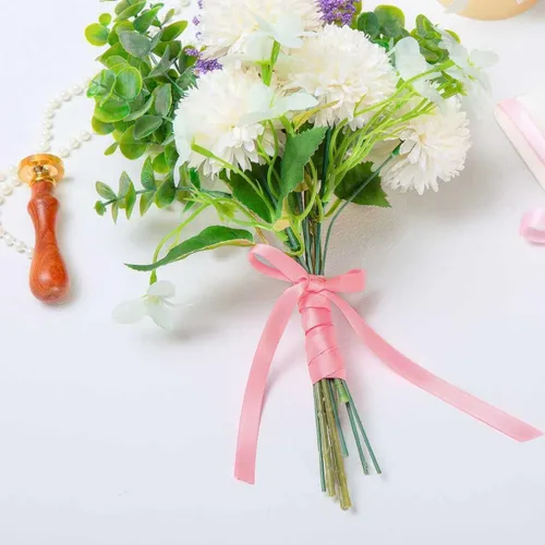 Miniatura 7 de QIANF - Cinta de satén de doble cara de 3/8 pulgadas rosa para envolver regalos, hacer lazos para el pelo, adorno de silla, cinta para el Día de San
