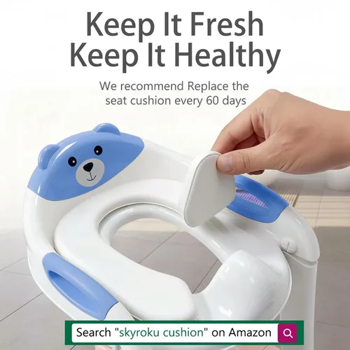 Miniatura 8 de Asiento de Entrenamiento para Ir al Baño, SKYROKU Inodoro de Entrenamiento con Escalón con Escalera, para Niños Niñas y Pequeños - Asiento