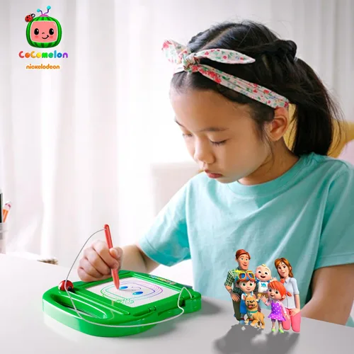 Miniatura 7 de Lollipop Tablero magnético Cocomelon Travel Sketcher Bloc de dibujo para niños con bolígrafo magnético - Juego creativo sobre la marcha, grandes