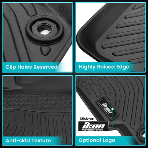 Miniatura 3 de FREEMOTOR802 Compatible con alfombrillas de piso Honda Accord 2023-2025, alfombras moldeadas 3D de 1ª 2ª fila de protección delantera y trasera
