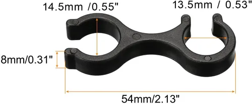 Miniatura 2 de PATIKIL Clips para bastón de trekking, 6 piezas, accesorios para bastón de pie, conector de hebilla de doble varilla para senderismo al aire libre