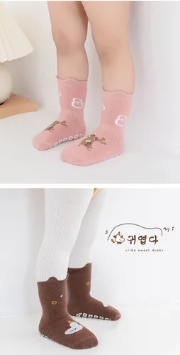 Miniatura 2 de Calcetines antideslizantes para bebés recién nacidos, calcetines antideslizantes con agarres para niñas y niños