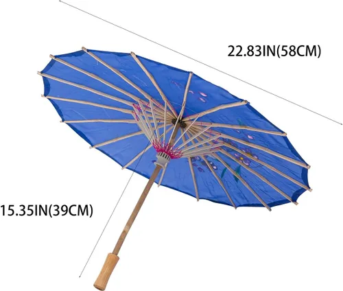 Miniatura 3 de THY COLLECTIBLES Sombrilla japonesa china de 22" para niños, para bodas, fotografía, disfraces, cosplay, decoración y otros eventos