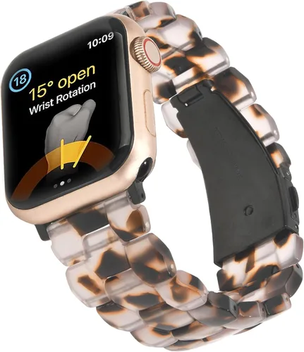 Miniatura 11 de Wongeto - Correa de resina compatible con Apple Watch Band (38mm 40mm) 1.496 pulgadas, 1.575 pulgadas, serie 5/4/3/2/1 para mujer y hombre con Rosa