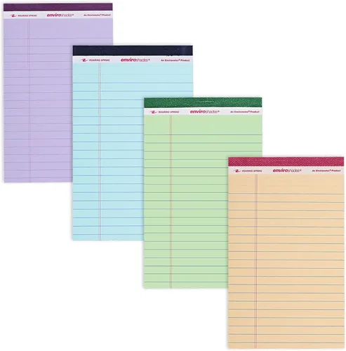 Miniatura 17 de ROARING SPRING Enviroshades - Bloc de notas de colores reciclados, paquete de 3, 40 hojas, 8.5 x 11.75 pulgadas, el paquete incluye 1 de cada