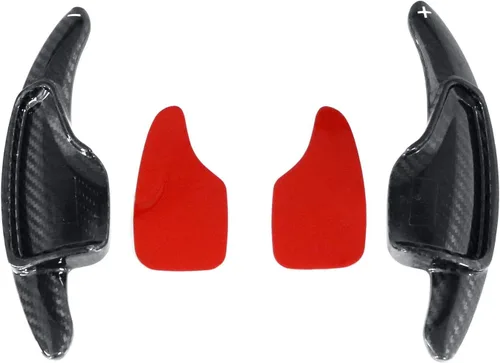 Miniatura 2 de iJDMTOY Extensiones de paleta grandes de fibra de carbono genuina negra compatibles con Chevy 2014-2019 C7 Corvette, Gen6 Camaro 2016 en adelante