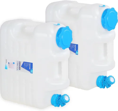 Miniatura 14 de REDCAMP Contenedor de agua portátil de 4 galones/15L con espiga, jarras de agua para camping, tanque de agua, almacenamiento portátil de agua