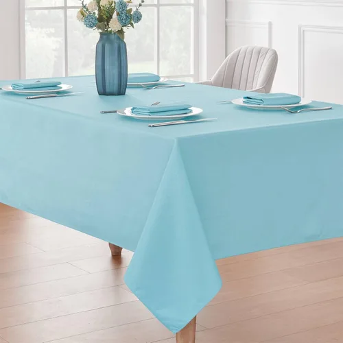 Miniatura 5 de Veblandy Mantel rectangular impermeable de 60 x 104 pulgadas, mantel texturizado de lino, resistente a las manchas y a las arrugas, lavable, mantel