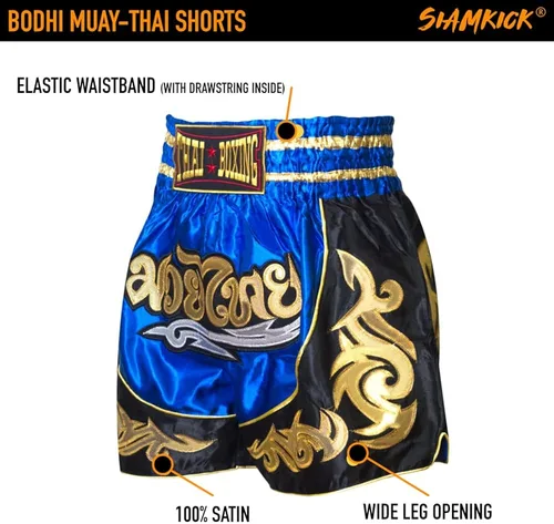 Miniatura 5 de SIAMKICK Pantalones cortos clásicos de Muay Thai para hombres y mujeres, boxeo, kickboxing, alto grado, artes marciales mixtas, ropa de entrenamiento