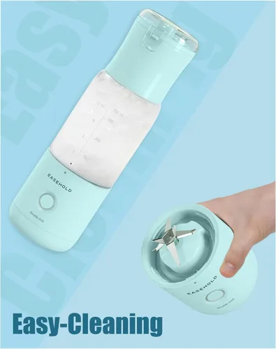 Miniatura 4 de EASEHOLD Licuadora personal portátil para licuados de frutas, mini licuadora rápida de jugo fresco sobre la marcha con 6 cuchillas, recargable, sin