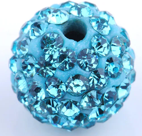 Miniatura 24 de Bolas de discoteca de 0.394 in de cuentas de arcilla de cristal checo Shamballa pavimenta calidad premium