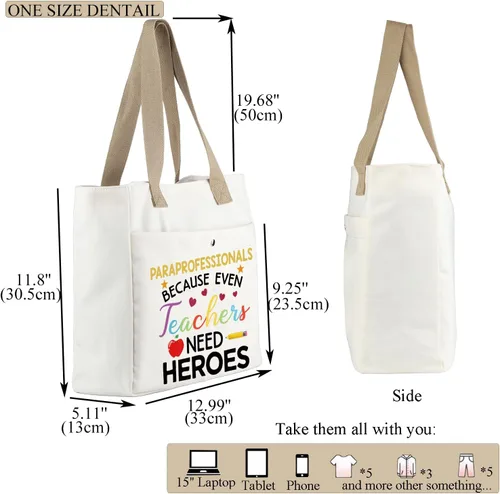 Miniatura 3 de MBMSO Bolsa de maquillaje paraprofesional porque incluso TCH necesita héroes regalos de agradecimiento paraprofesional regalos de paraeducador