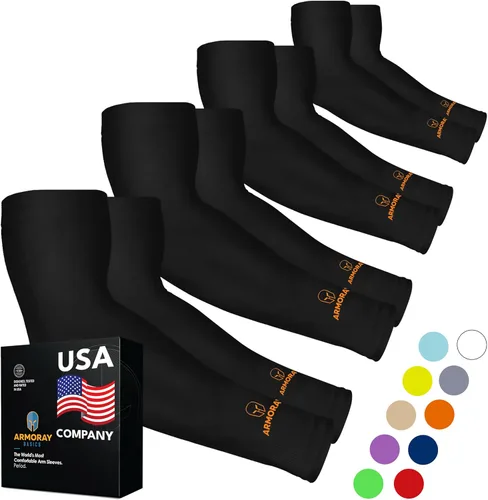 Miniatura 132 de ARMORAY - Mangas de brazo para hombres o mujeres; para cubrir tatuajes; de enfriamiento, para practicar deportes, básquetbol, golf, fútbol