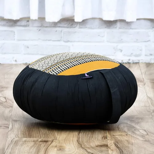 Miniatura 7 de Leewadee Juego de cojines de meditación: 1 almohada redonda de meditación Zafu y 1 alfombrilla de meditación Zabuton cuadrada enrollable, paquete