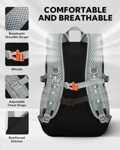 Miniatura 4 de WATERFLY Mochila pequeña y ligera y plegable: 15L Mini mochila de viaje plegable ultraligera con correa transpirable para el hombro al aire libre