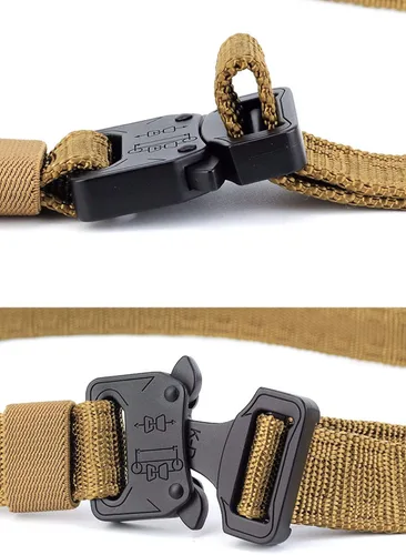 Miniatura 4 de Flygo - Cinturón táctico de nailon para hombre de 1.5 in, resistente, de liberación rápida