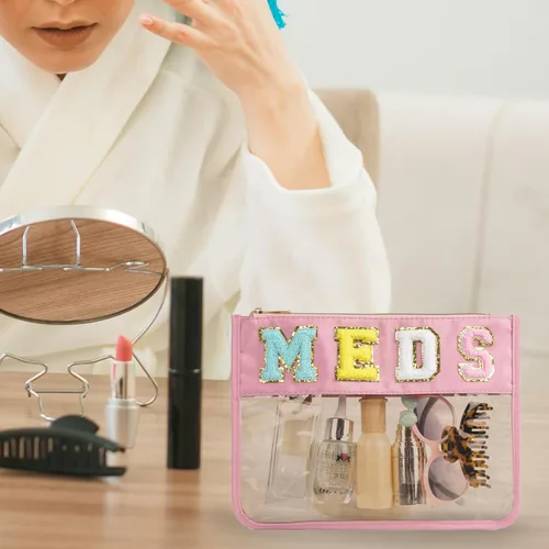 Miniatura 6 de ChezMax Bolsa de cosas preparadas para viajes, Meds rosados, Moderno