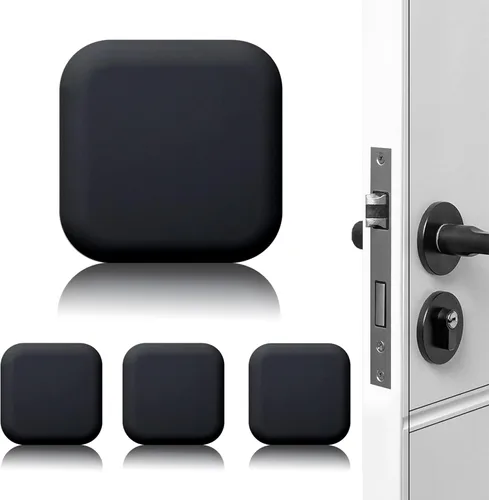 Miniatura 9 de Topes de Puerta Protector de Pared Amortiguador Protector Pomo de Puerta Parachoques de Manija de Puerta Silenciador Autoadhesivo Almohadilla