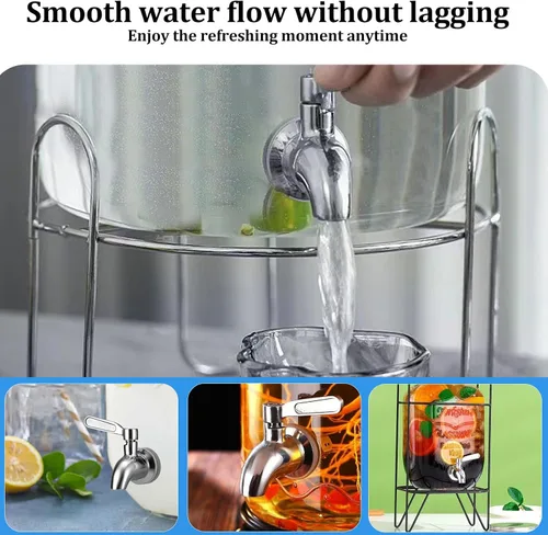 Miniatura 6 de Grifo de reemplazo del dispensador de bebidas,Grifo de acero inoxidable para dispensador de agua,Caño de reemplazo del dispensador de bebidas