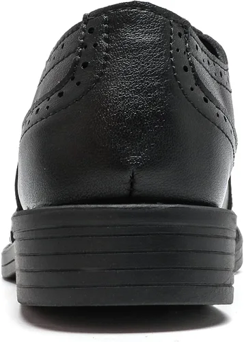 Miniatura 3 de DADAWEN Zapatos Oxford clásicos de cuero con cordones para niño, zapatos Oxford cómodos para uniforme escolar, boda, iglesia, zapatos de vestir