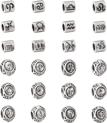 Miniatura 7 de Cheriswelry 100 cuentas de aleación de cruz tibetana, cuentas sagradas de metal antiguo crucifijo dorado antiguo, 10 estilos para collares