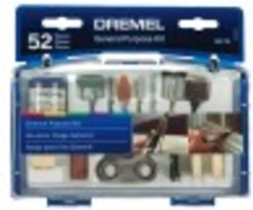 Dremel 687-01 Kit de accesorios de herramientas rotativas multiusos de 52 piezas, incluye una broca de tallado, tambores de lijado, piedras de