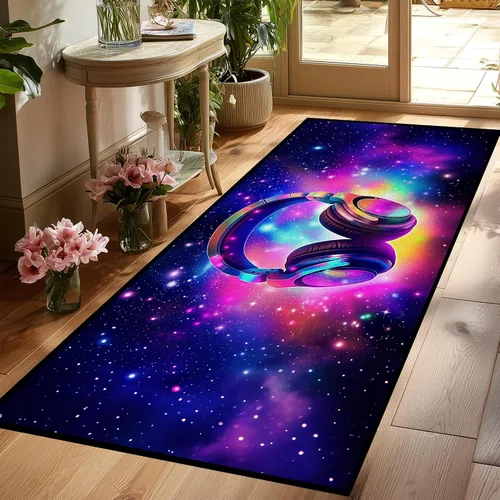 Miniatura 63 de Alfombra de Área Galaxia de 5' x 7', Dormitorio Sala de Estar para Niñas Niños Varones Alfombra Nebulosa Vórtex Tapetes Púrpura Azul Nube galaxy 1
